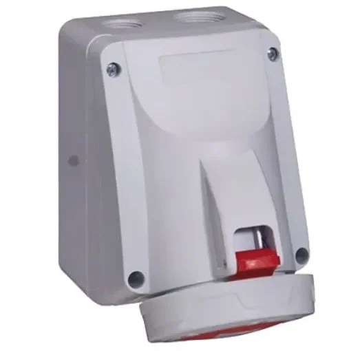 Legrand IP67 Red Wall Mount 3P + N + E Right Angle Industrial Power Socket, Rated At 63A, 415 V - 5 555 59 product image