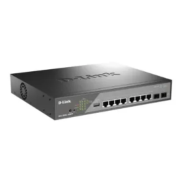 D-Link 10-Port Gigabit PoE Smart Managed Surveillance Max PoE Switch with 802.3bt, Smart 10 Port Gigabit Switch With - DSS-200G-10MPP/B product image