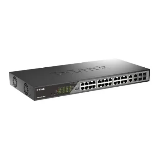 D-Link 28-Port Gigabit PoE Smart Managed Surveillance PoE Switch, Smart 28 Port Gigabit Switch With PoE UK - DSS-200G-28MP/B product image