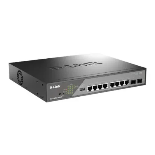 D-Link 10-Port Gigabit PoE Smart Managed Surveillance Max PoE Switch with 802.3bt, Smart 10 Port Gigabit Switch With - DSS-200G-10MPP/E product image