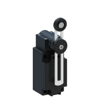 RS PRO Adjustable Roller Lever Limit Switch, 1NO/1NC, IP65, Thermoplastic Housing, 400V ac Max, 10A Max - 136240 product image