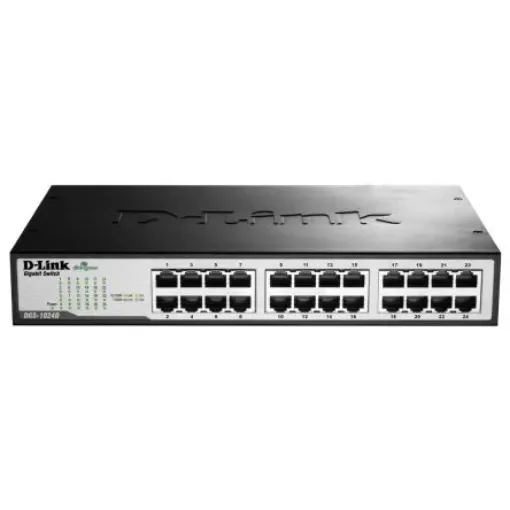 D-Link 24-Port Gigabit Unmanaged Desktop Switch, Unmanaged 24 Port Gigabit Switch, UK - DGS-1024D/B product image