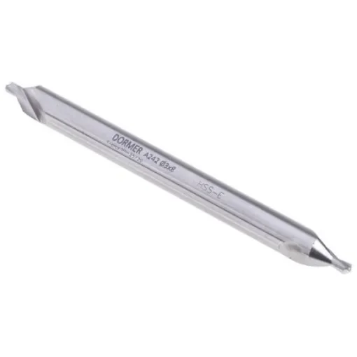 Dormer A2423 Series HSS-E Centre Drill Bit, 3 mm, 8 mm Diameter, 100 mm Overall - A2423.0X8.0 product image