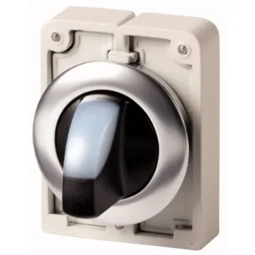 Eaton RMQ Titan Series 2 Position Selector Switch Head, 30mm Cutout, White Handle - 187128 M30C-FWLK-W product image