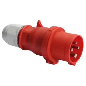 Bals IP44 Red Cable Mount 3P + E Industrial Power Plug, Rated At 16A, 415 V - 2130 product image