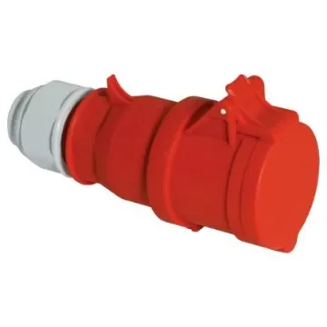 Bals IP44 Red Cable Mount 3P + E Industrial Power Socket, Rated At 32A, 415 V - 3142 product image