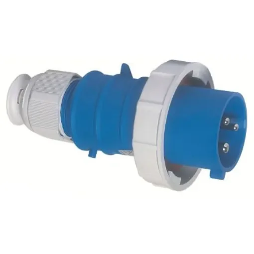 Bals IP67 Blue Cable Mount 2P + E Industrial Power Plug, Rated At 16A, 230 V - 21238 product image