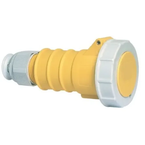 Bals IP67 Yellow Cable Mount 2P + E Industrial Power Socket, Rated At 32A, 110 V - 31307 product image