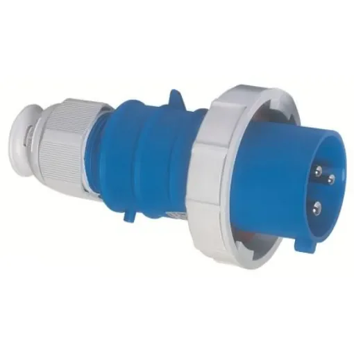 Bals IP67 Blue Cable Mount 2P + E Industrial Power Plug, Rated At 32A, 230 V - 21240 product image
