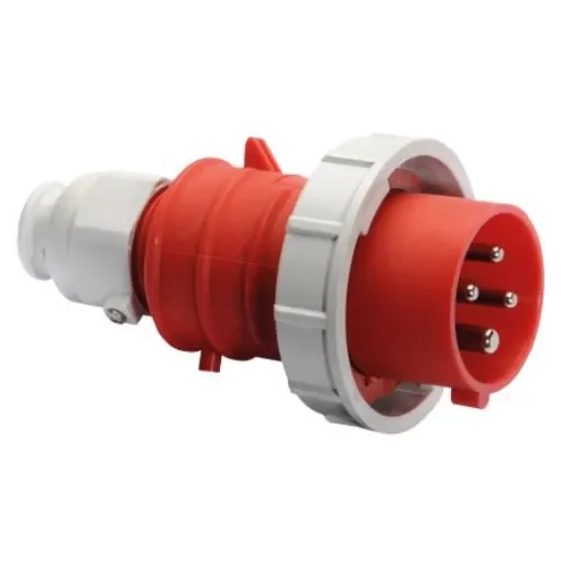 Bals IP67 Red Cable Mount 3P + E Industrial Power Plug, Rated At 32A, 415 V - 21351 product image