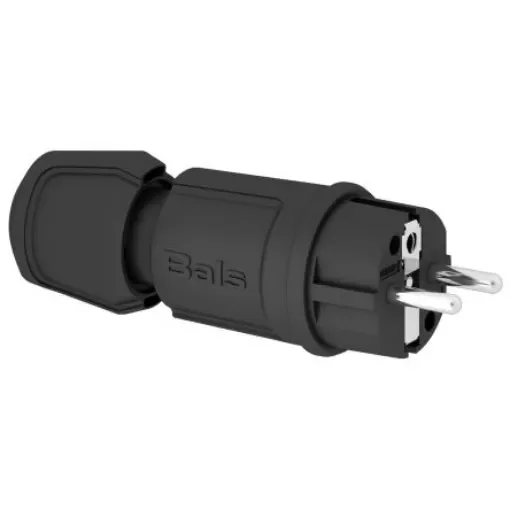 Bals IP44 Black Cable Mount 2P + E Industrial Power Plug, Rated At 16A, 250 V - 7372 product image