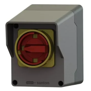 SANTON 4P Pole Wall Mount Isolator Switch - 25A Maximum Current, 15kW Power Rating - CS25-4P-NONC-MP1-RY9 product image