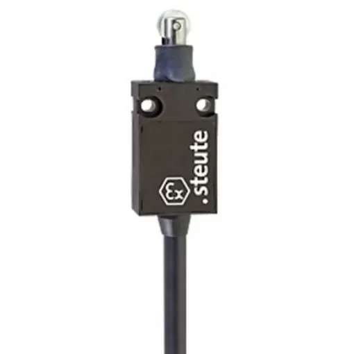 Steute Ex 14 Series Roller Plunger Limit Switch, NO/NC, IP65, DPST, Thermoplastic Housing, 250V ac Max, 250 V ac 6 A, - Ex 14 WR 1O/1S-5m product image
