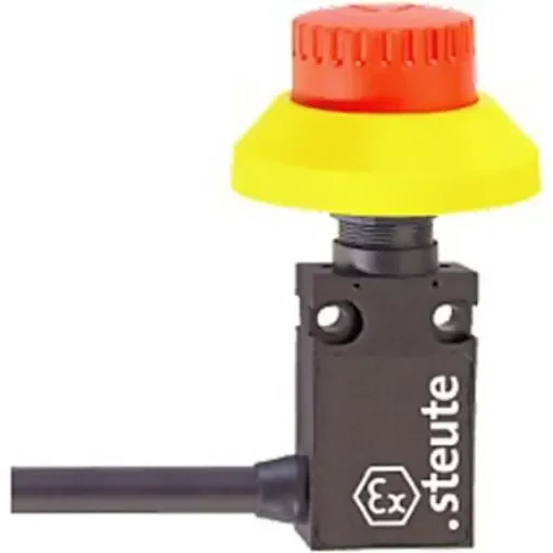 Steute Ex 14 Series Push Button Limit Switch, NO/NC, IP65, DPST, Thermoplastic Housing, 250V ac Max, 250 V ac 6 A, 230 - Ex 14 RUV-S 2O-5m product image