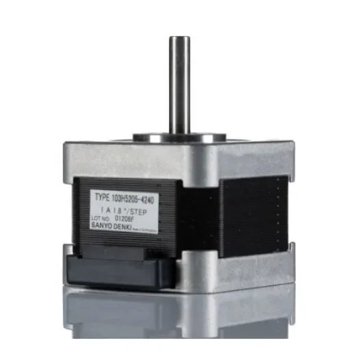 Sanyo Denki 103H5 Series Hybrid, Single Shaft Stepper Motor, 0.265Nm Torque, 24 V, 1.8°, 42 x 42mm Frame, 5mm Shaft - 103H5205-4240 product image