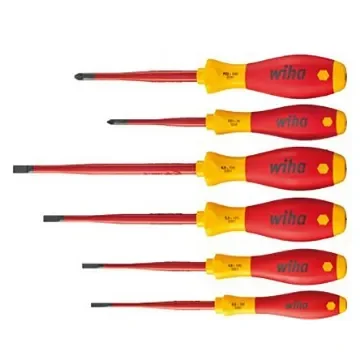 Wiha 3201 ZK6 Pozidriv; Slotted Insulated Screwdriver Set, 6-Piece - 36455 product image