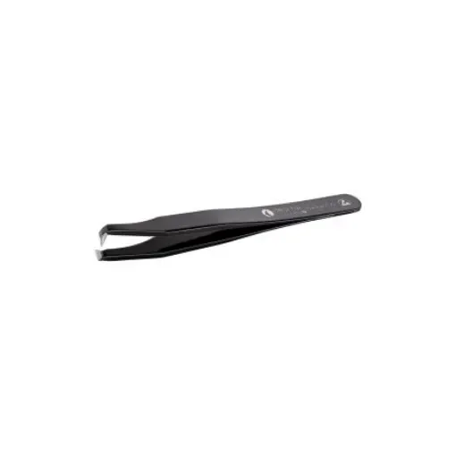 ideal-tek 115 mm, Carbon Steel, Flat; Rounded, ESD Tweezers - 15ARW.C.NE.0 product image
