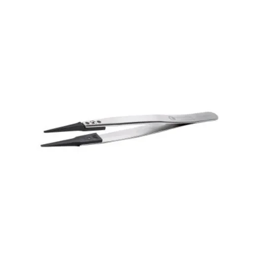 ideal-tek 130 mm, PA66/CF30 (Tip), Stainless Steel (Body), Flat; Rounded, ESD Tweezers - 242CFR.SA.1 product image