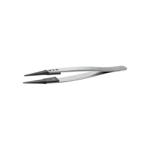 ideal-tek 130 mm, PEEK (Tip), Stainless Steel (Body), Flat; Rounded, ESD Tweezers - 242CPR.SA.1 product image