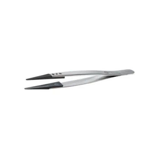 ideal-tek 130 mm, PEEK (Tip), Stainless Steel (Body), Flat; Rounded, ESD Tweezers - 2ACPR.SA.1 product image