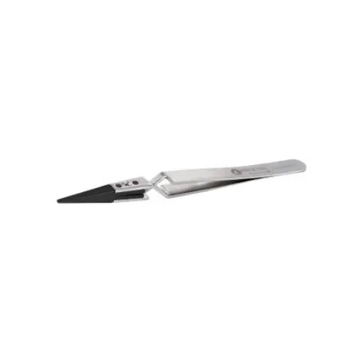 ideal-tek 130 mm, PA66/CF30 (Tip), Stainless Steel (Body), Flat; Rounded, ESD Tweezers - 2AXCFR.SA.1 product image