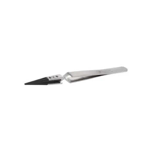 ideal-tek 130 mm, PEEK (Tip), Stainless Steel (Body), Flat; Rounded, ESD Tweezers - 2AXCPR.SA.1 product image