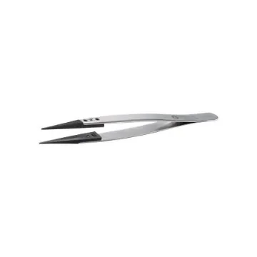 ideal-tek 130 mm, PA66/CF30 (Tip), Stainless Steel (Body), Flat; Rounded, ESD Tweezers - 2CFR.SA.1 product image