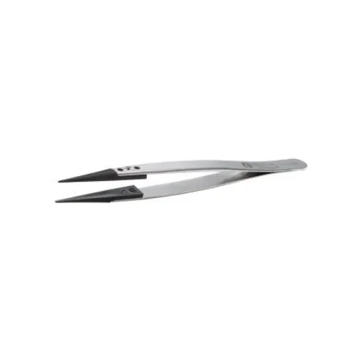 ideal-tek 130 mm, PA66/CF30 (Tip), Stainless Steel (Body), Flat; Rounded, ESD Tweezers - 2CFR.SA.1 product image