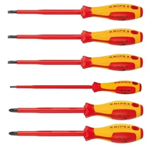 Knipex 00 20 12 V01 Phillips; Slotted Insulated Screwdriver Set, 6-Piece product image