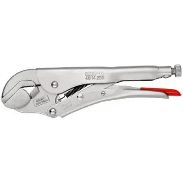 Knipex 40 14 Locking Pliers, 250 mm Overall, Angled, Straight Tip, 45mm Jaw - 40 14 250 product image