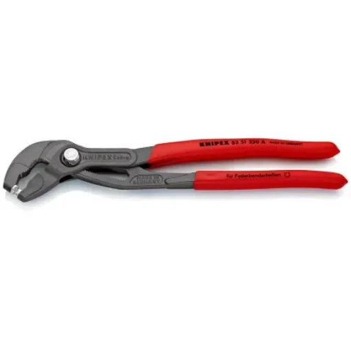 Knipex Hose Clamp Pliers, 250 mm Overall, Angled, Straight Tip, 70mm Jaw - 85 51 250 A product image