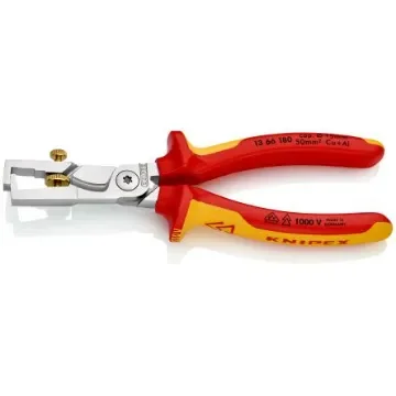Knipex 13 66 Series Cable cutters and wire strippers, 0.1 mm² Min, 10 mm² Max, 180 mm Overall - 13 66 180 product image