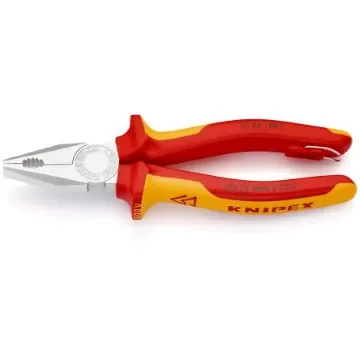 Knipex Combination Pliers, 180 mm Overall, Straight Tip, VDE/1000V - 03 06 180 T product image