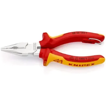 Knipex Combination Pliers, 145 mm Overall, Straight Tip, VDE/1000V - 08 26 145 T product image