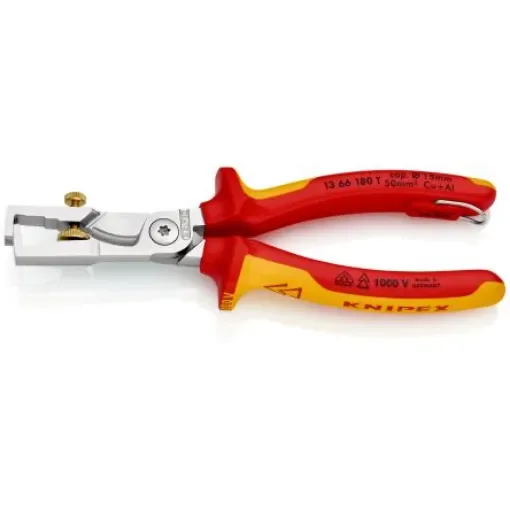 Knipex 13 66 180 T Series Cable cutters and wire strippers, 0.1 mm² Min, 10 mm² Max, 180 mm Overall product image