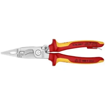 Knipex Combination Pliers, 200 mm Overall, Straight Tip, VDE/1000V - 13 96 200 T product image