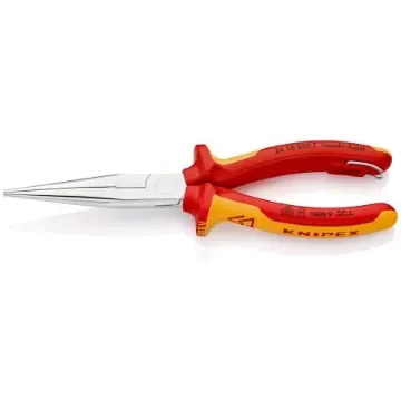 Knipex Long Nose Pliers, 200 mm Overall, Straight Tip, VDE/1000V, 73mm Jaw - 26 16 200 T product image