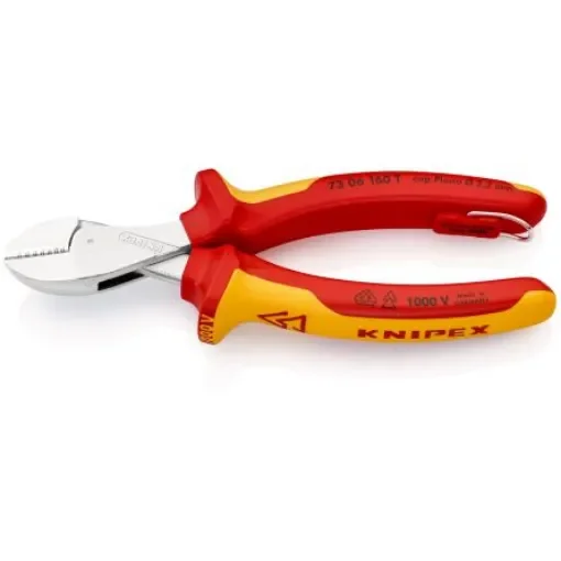 Knipex X-Cut® VDE/1000V Insulated High Leverage Diagonal Cutter - 73 06 160 T product image