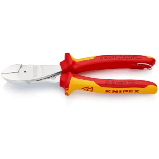 Knipex Knipex VDE/1000V Insulated High Leverage Diagonal Cutter - 74 06 200 T product image