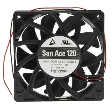 Sanyo Denki San Ace 9GV Series Axial Fan, 12 V dc, DC Operation, 289.8m³/h, 20.16W, 1.68A Max, 120 x 120 x 25mm - 9GV1212G4021 product image