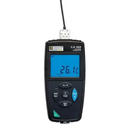 Chauvin Arnoux CA 1823 Wired Digital Thermometer for Multipurpose Use, PT100, PT1000 Probe, 1 Input(s), +400 (PT100) - P01654823 product image