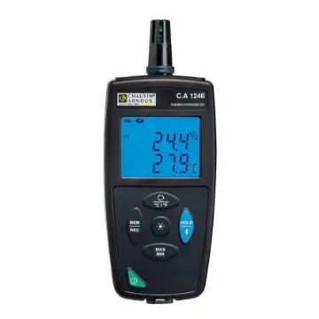 Chauvin Arnoux CA 1246 Digital Hygrometer, 2% RH + 1 digit Accuracy, +140 °F, +60 °C Max, 98%RH Max - P01654246 product image