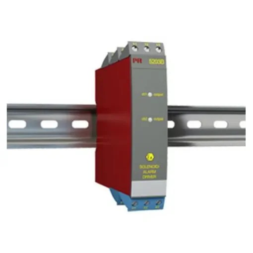PR Electronics 1 Channel Galvanic Barrier, Solenoid Driver, NPN, PNP Input, ATEX, IECEx - 5203BF1 product image
