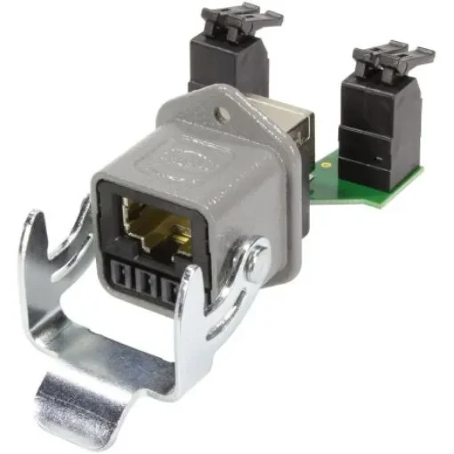 HARTING RJ45 Hybrid Series Female RJ45 Connector, Panel Mount, Cat6 Straight 16 Port 16 -Way - 09452151761 product image