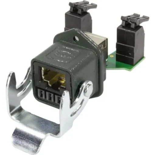 HARTING RJ45 Hybrid Series Female RJ45 Connector, Panel Mount, Cat6 Straight 4 Port 8 -Way - 09452151762 product image
