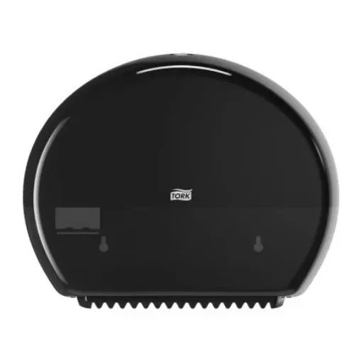 Tork Black Plastic Toilet Roll Dispenser, 132mm x 275mm x 345mm - 555008 product image