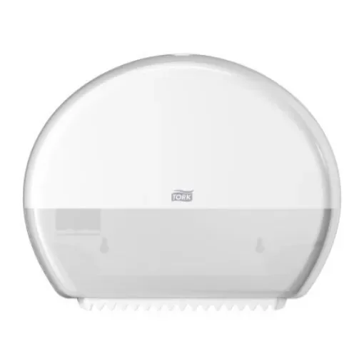Tork White Plastic Toilet Roll Dispenser, 139mm x 284mm x 352mm - 555000 product image