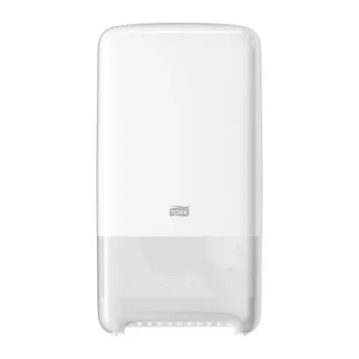 Tork White Plastic Toilet Roll Dispenser, 140mm x 344mm x 184mm - 557500 product image