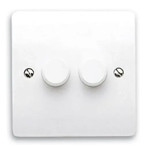 MK Electric 2 Way 2 Gang Dimmer Switch, 240V ac, 70W - K1524WHILV product image