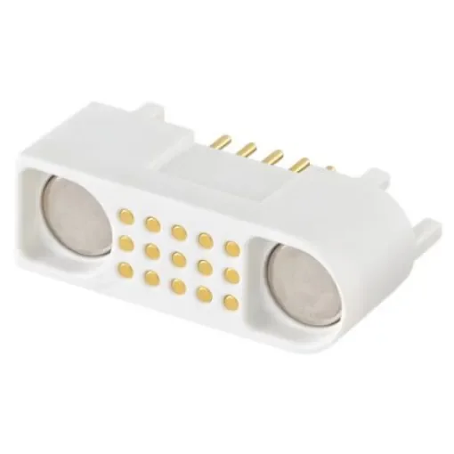 Rosenberger, MultiMag 15, Straight Panel Mount15 way Magnetic Connector, Brass Contact Female, PCB Termination - M9K103-400L product image